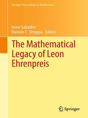 cover image of The Mathematical Legacy of Leon Ehrenpreis